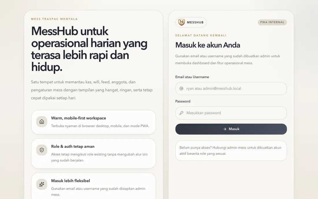 MessHub preview
